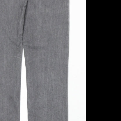 New Collection Womens Green Cotton Straight Jeans Size 10 Regular Zip