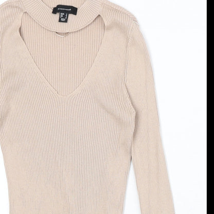 Womens UK Size 8 Atmosphere Beige Pullover Jumper