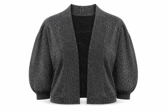 Womens UK Size 18 Savoir Silver Cardigan Jumper