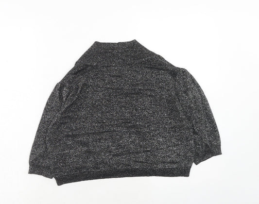 Womens UK Size 18 Savoir Silver Cardigan Jumper
