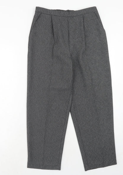 Classic Womens Grey Polyester Carrot Trousers Size 14 Regular