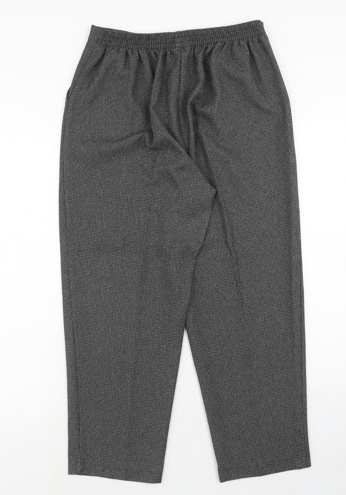 Classic Womens Grey Polyester Carrot Trousers Size 14 Regular