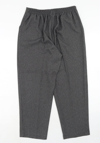 Classic Womens Grey Polyester Carrot Trousers Size 14 Regular
