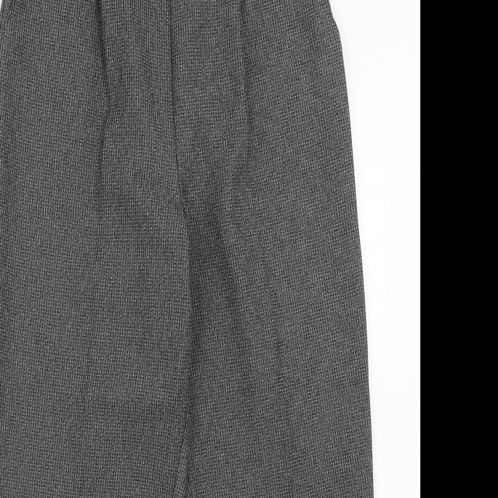 Classic Womens Grey Polyester Carrot Trousers Size 14 Regular