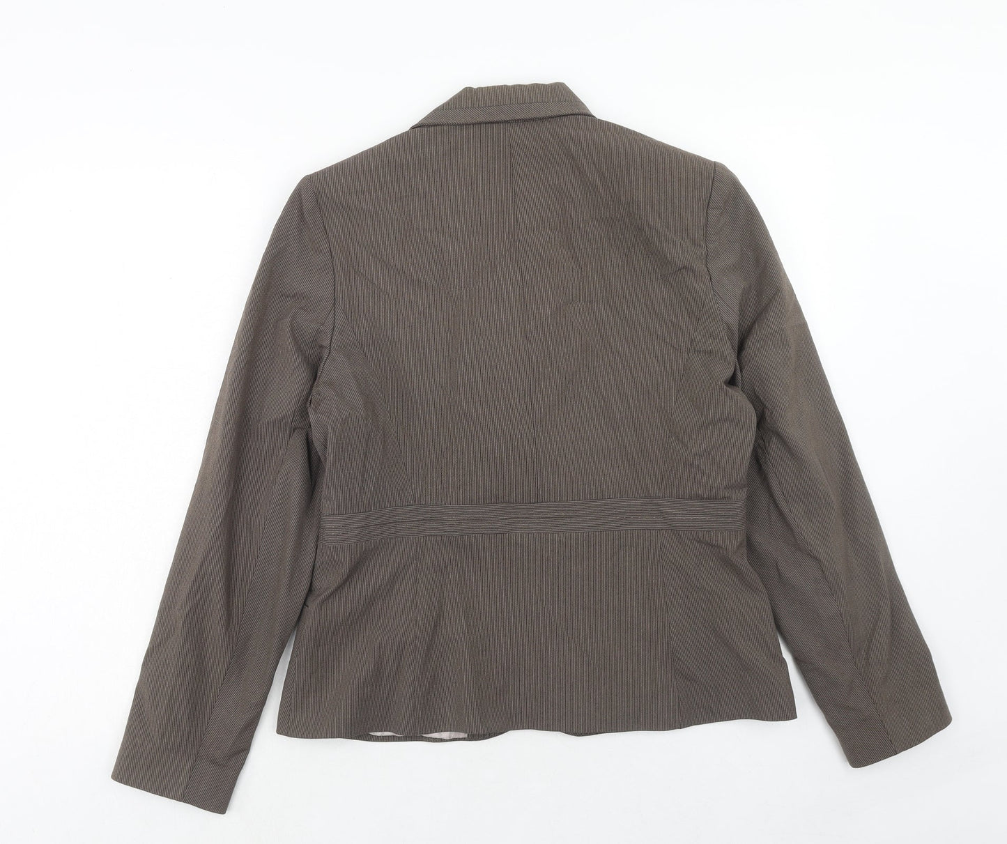 NEXT Womens Brown Polyester Jacket Blazer Size 14