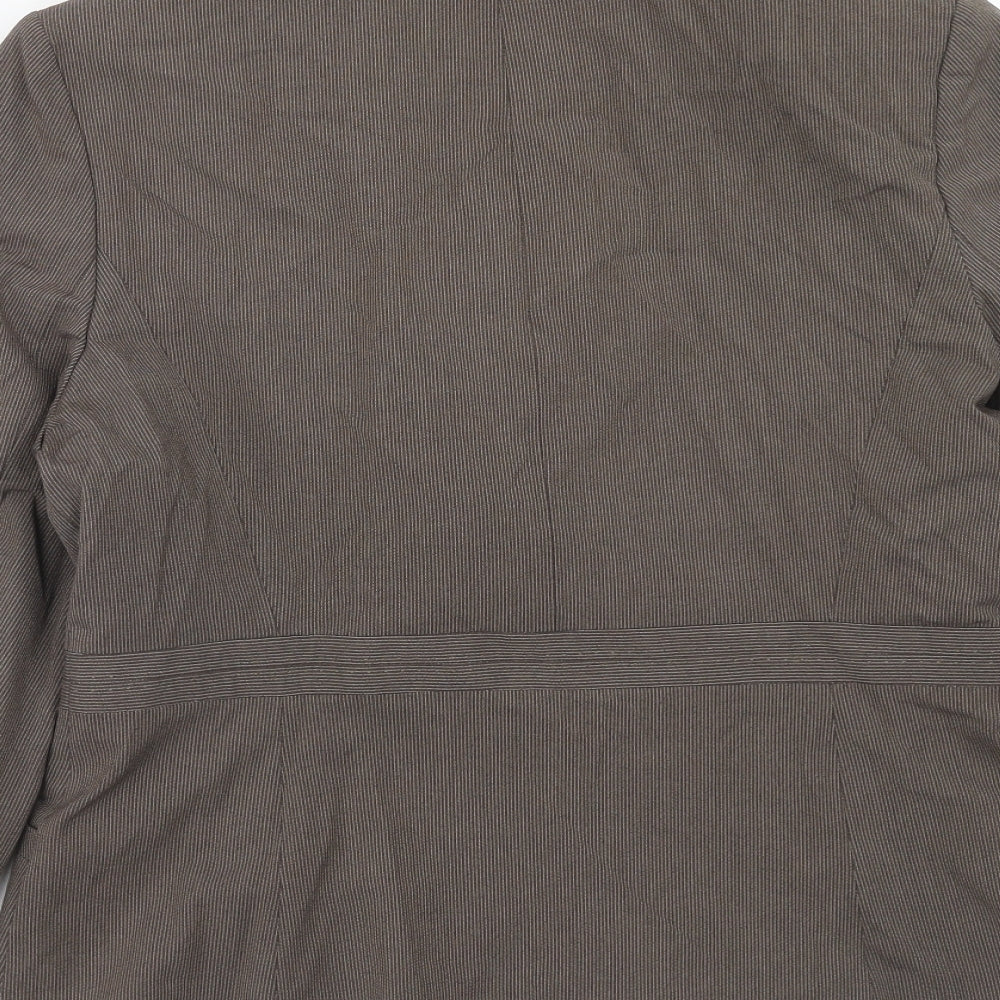 NEXT Womens Brown Polyester Jacket Blazer Size 14