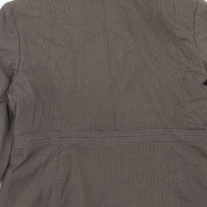 NEXT Womens Brown Polyester Jacket Blazer Size 14