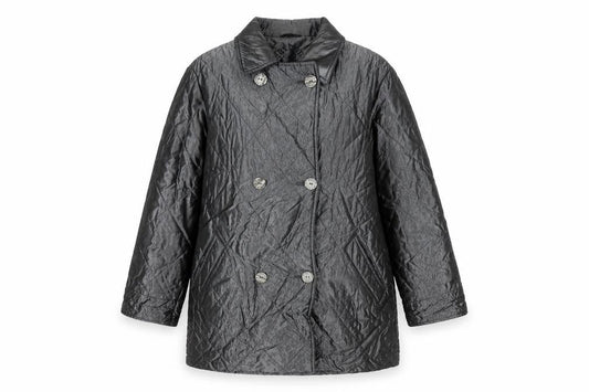 Womens UK Size 10 C&A Silver Pea Coat