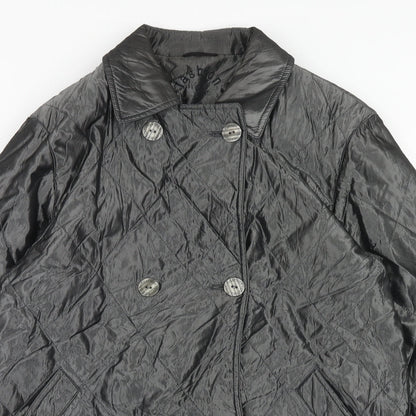 C&A Womens Silver Pea Coat Coat Size 10 Button