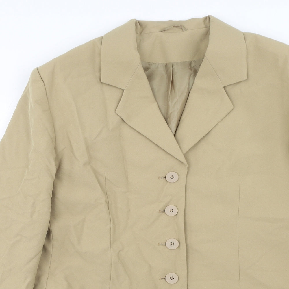 Womens UK Size 16 Preworn Regular Beige Suit Jacket