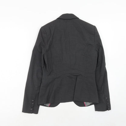 NEXT Womens Grey Polyester Jacket Blazer Size 6