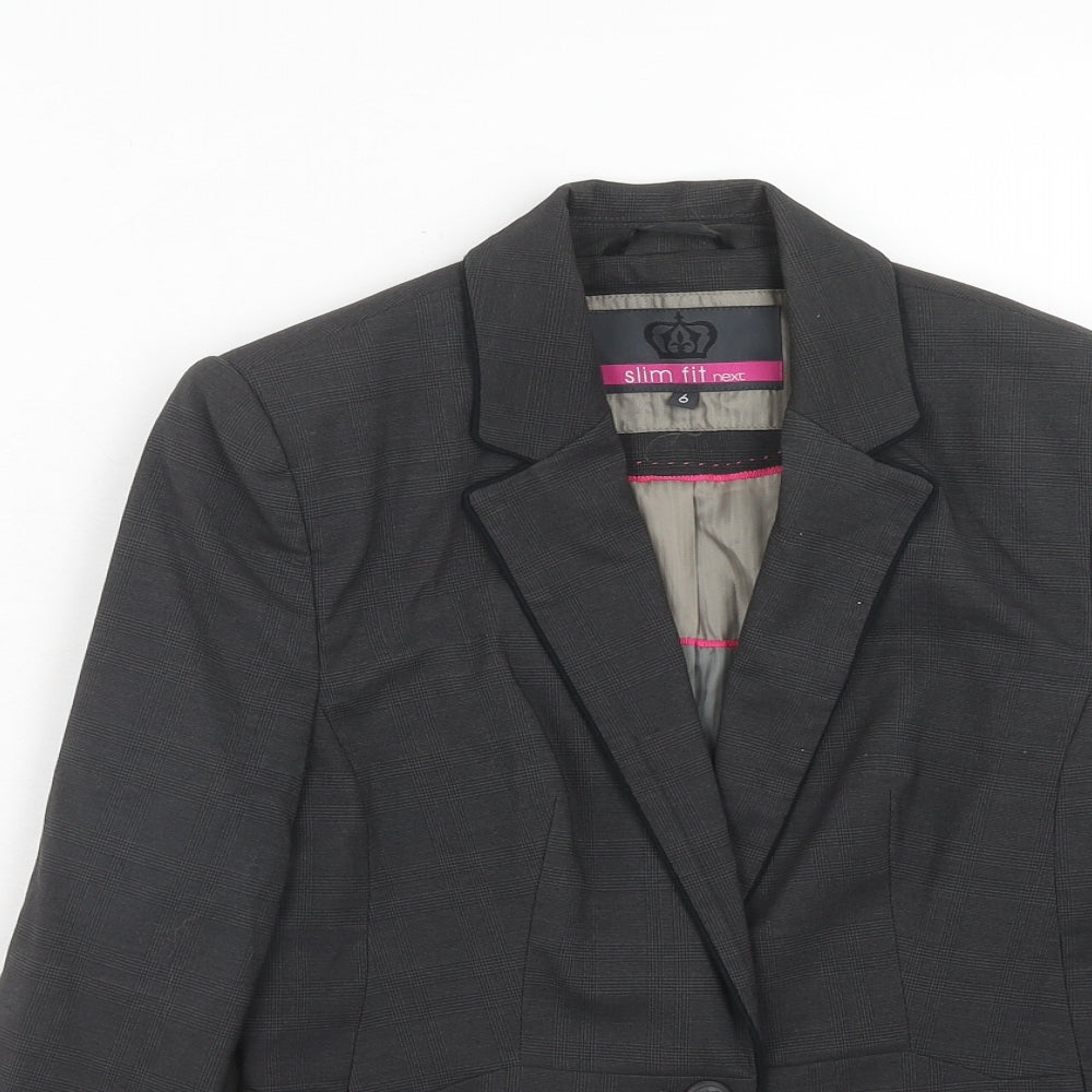 NEXT Womens Grey Polyester Jacket Blazer Size 6