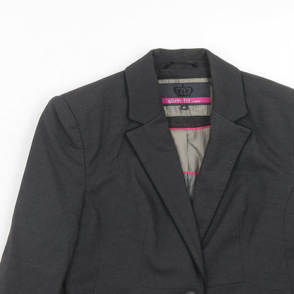 NEXT Womens Grey Polyester Jacket Blazer Size 6