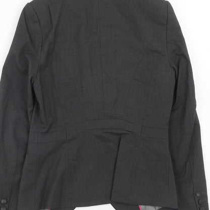 NEXT Womens Grey Polyester Jacket Blazer Size 6