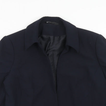 BHS Womens Blue Polyester Jacket Blazer Size 14