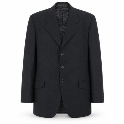 julien felonek Mens Grey Striped Polyester Jacket Suit Jacket Size 40 Regular