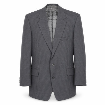 Barney Goodman Mens Grey Striped Polyester Jacket Suit Jacket Size 40 Regular