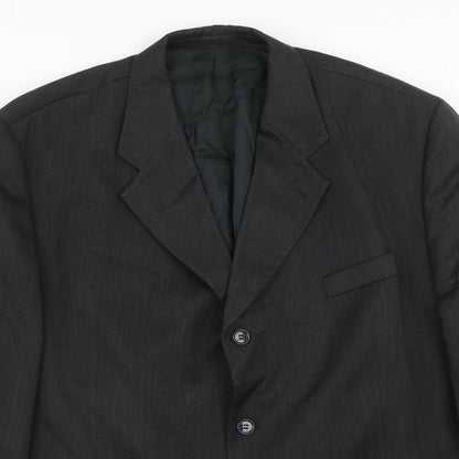 Horne Brothers Mens Grey Polyester Jacket Suit Jacket Size 46 Regular