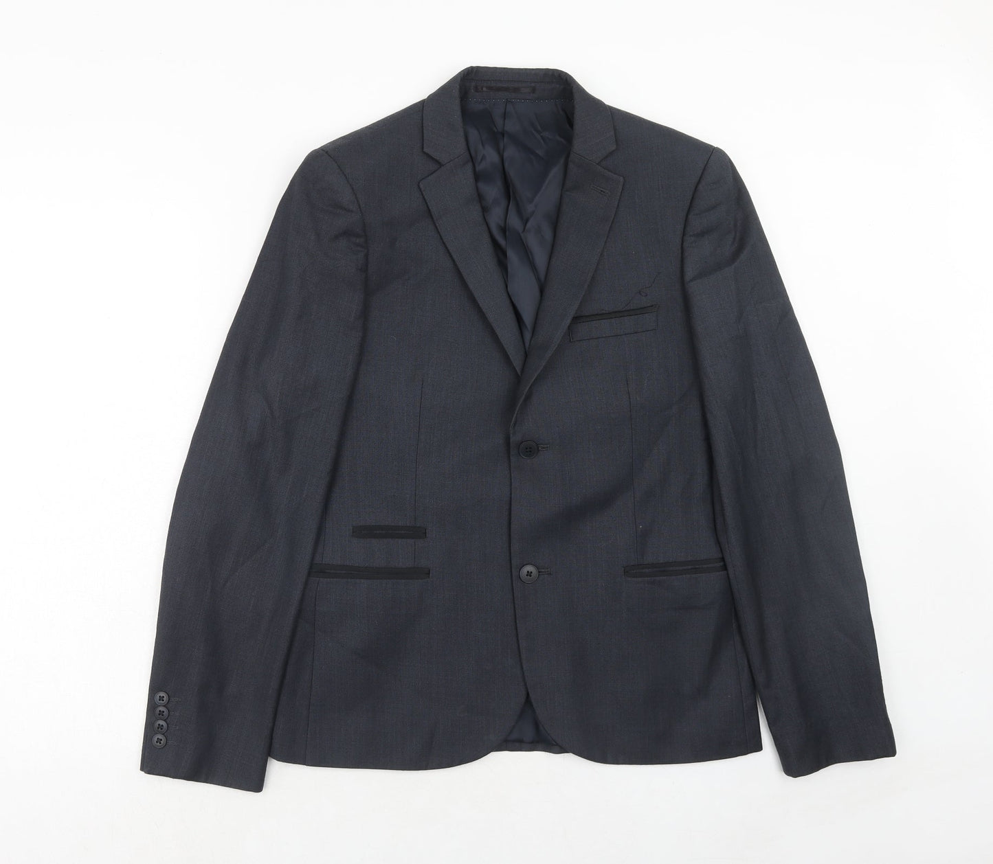 Mens UK Size 38 Topman Regular Blue Suit Jacket