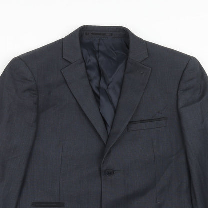 Mens UK Size 38 Topman Regular Blue Suit Jacket