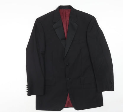 Mens UK Size 38 Scott & Taylor Regular Black Suit Jacket