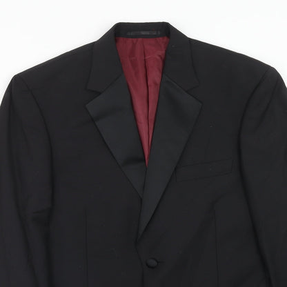 Mens UK Size 38 Scott & Taylor Regular Black Suit Jacket