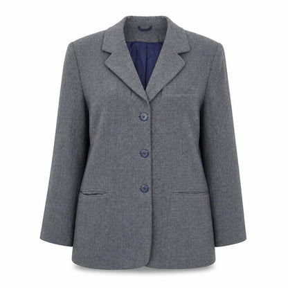 Essentials Womens Blue Polyester Jacket Blazer Size 18