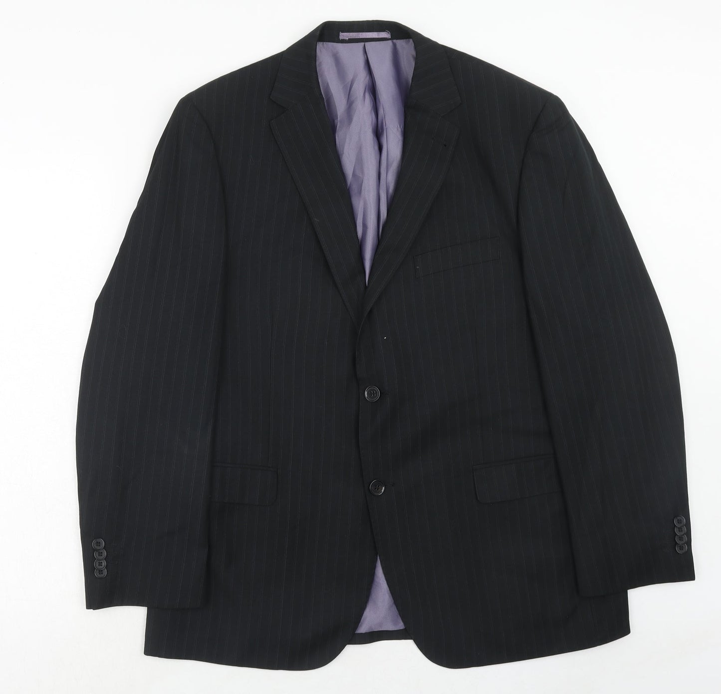 Mens UK Size 42 George Regular Black Suit Jacket