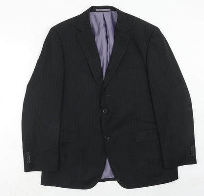 Mens UK Size 42 George Regular Black Suit Jacket