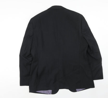 Mens UK Size 42 George Regular Black Suit Jacket