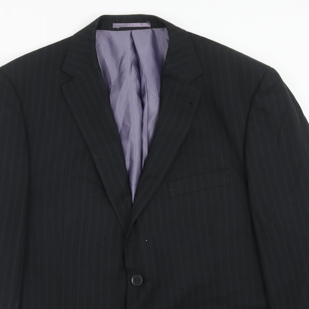 Mens UK Size 42 George Regular Black Suit Jacket