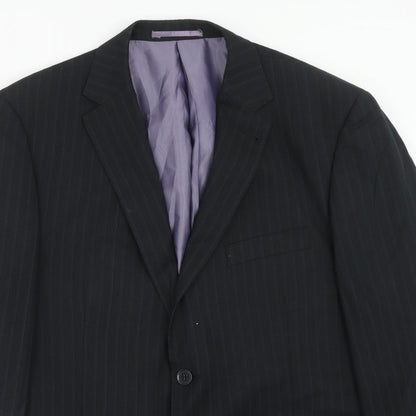 Mens UK Size 42 George Regular Black Suit Jacket