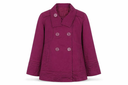2 friends Womens Purple Parka Coat Size L Button