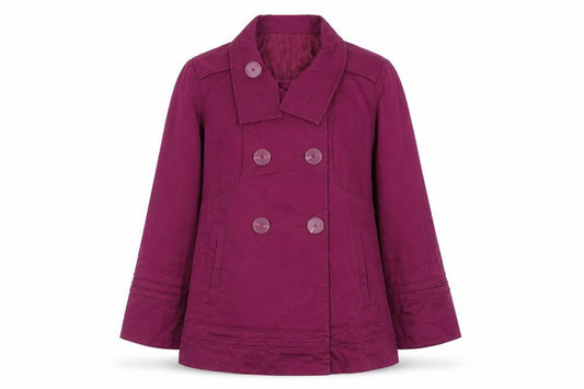 2 friends Womens Purple Parka Coat Size L Button