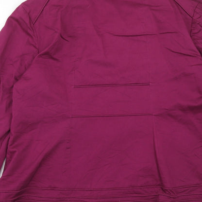 2 friends Womens Purple Parka Coat Size L Button