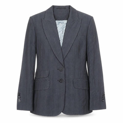 NEXT Womens Blue Viscose Jacket Suit Jacket Size 14 - Five-Button Jacket Sleeve