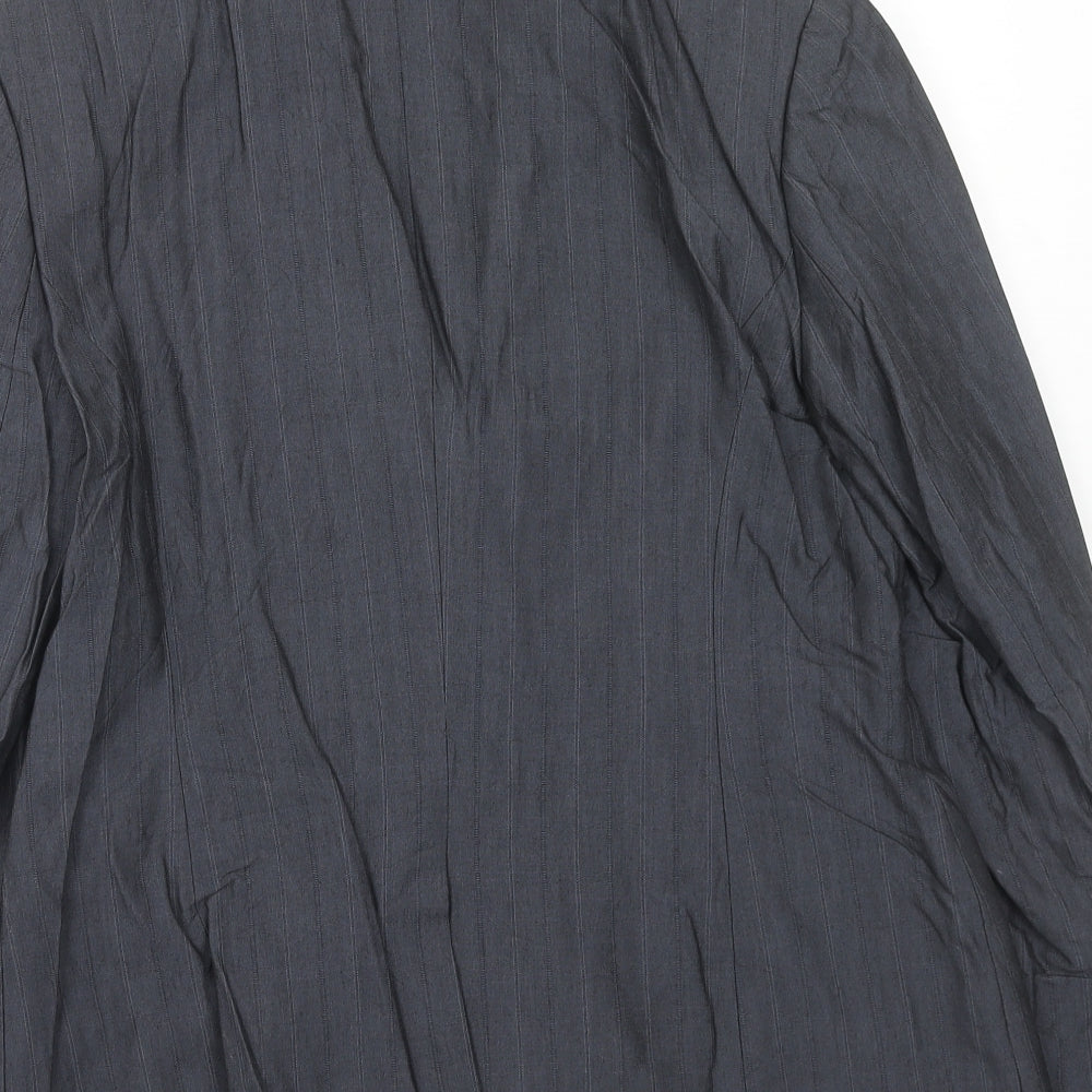 NEXT Womens Blue Viscose Jacket Suit Jacket Size 14 - Five-Button Jacket Sleeve