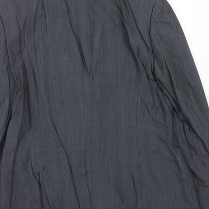 NEXT Womens Blue Viscose Jacket Suit Jacket Size 14 - Five-Button Jacket Sleeve