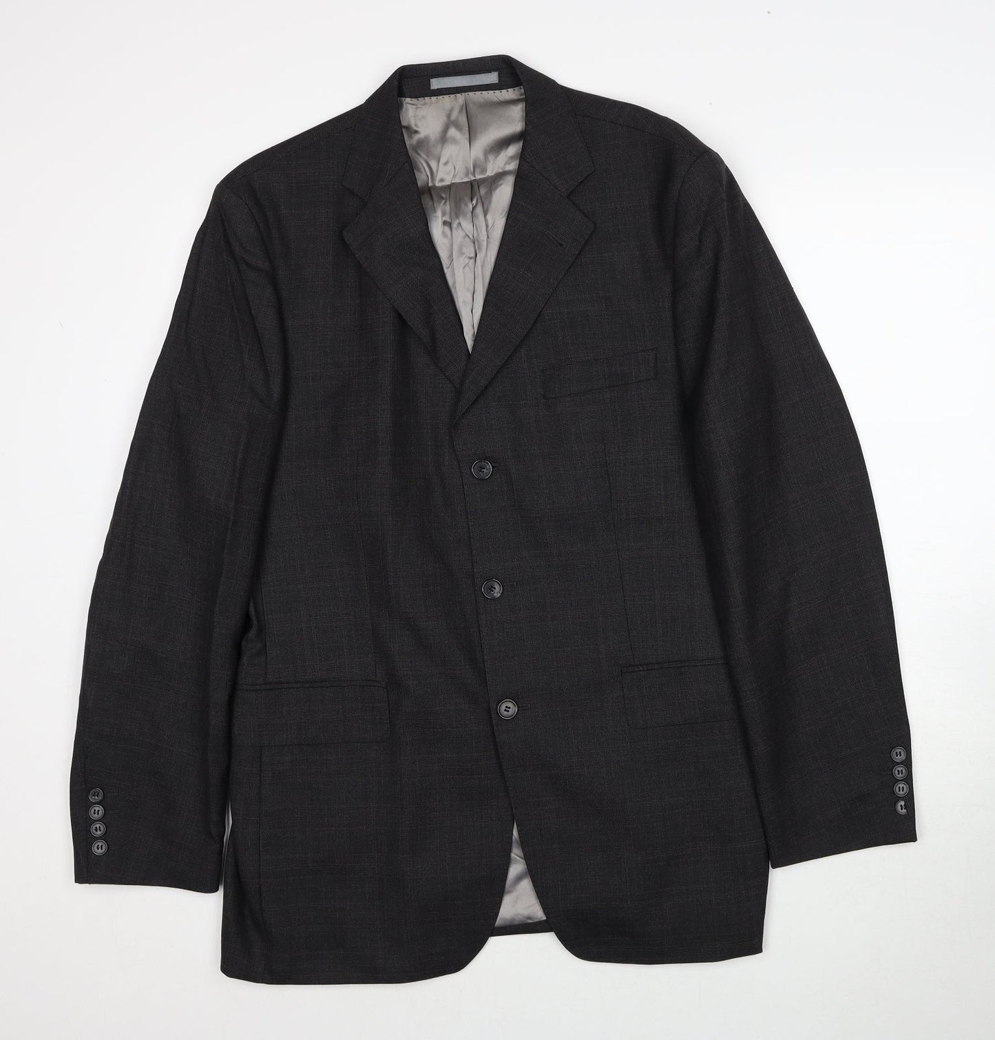 Mens UK Size 42 British Tailor Regular Grey Suit Jacket