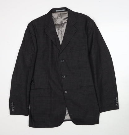 Mens UK Size 42 British Tailor Regular Grey Suit Jacket