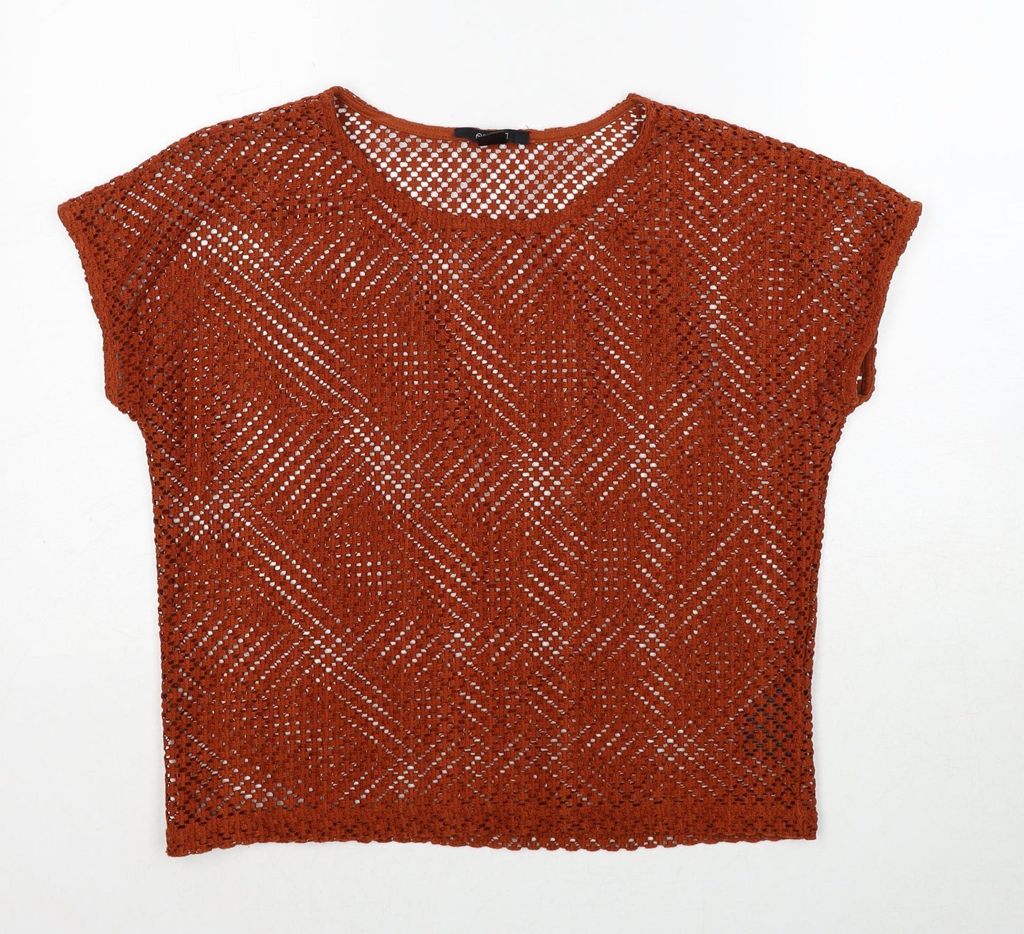 Womens UK Size 10 ESMARA Orange Pullover Jumper