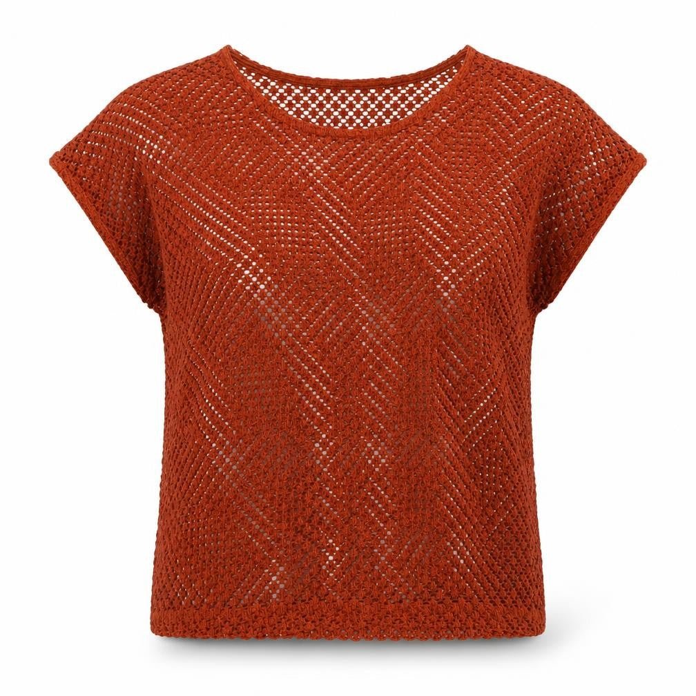 Womens UK Size 10 ESMARA Orange Pullover Jumper