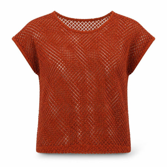 Womens UK Size 10 ESMARA Orange Pullover Jumper