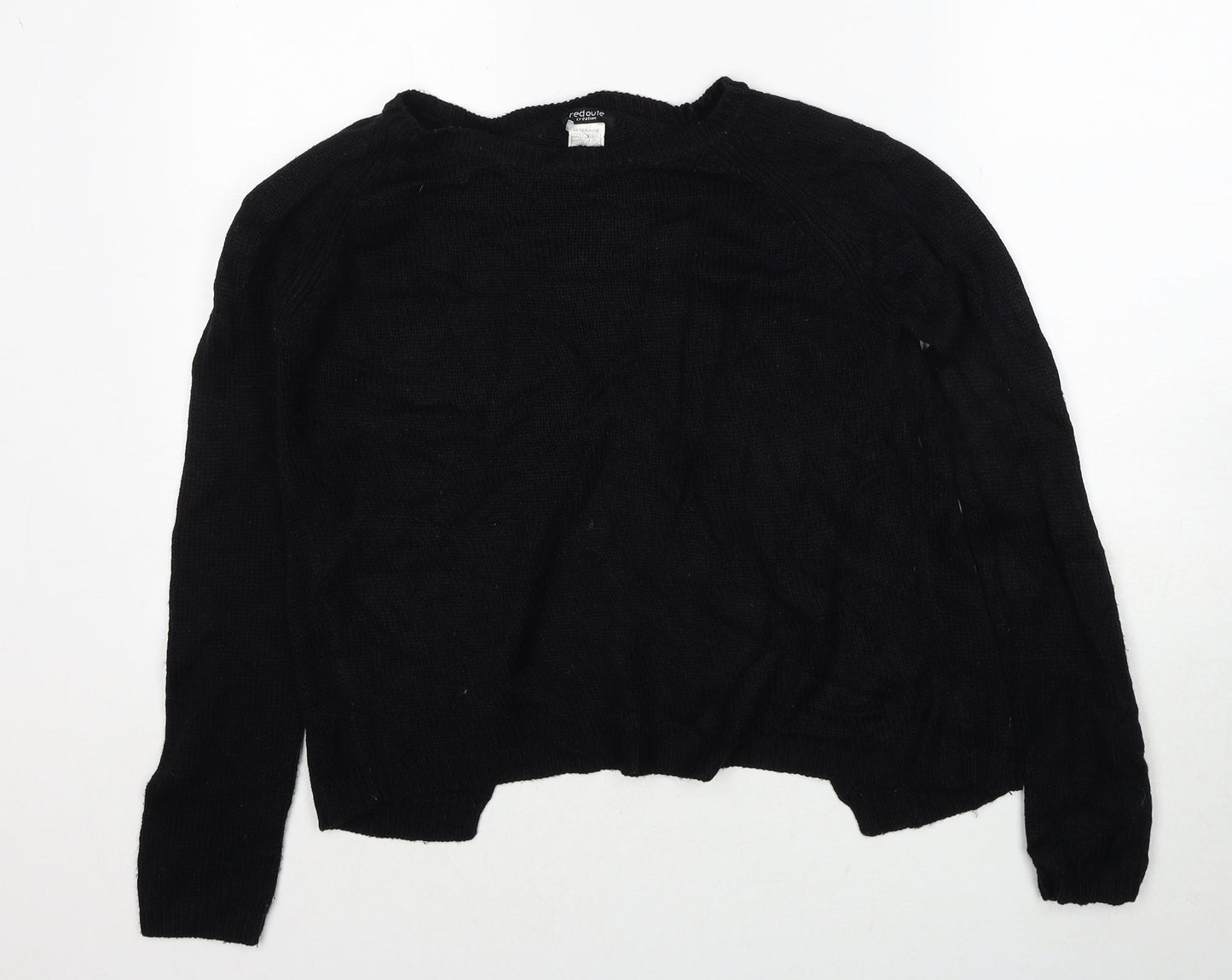 La Redoute Womens Black Round Neck Acrylic Pullover Jumper Size 6 - Size 6-8