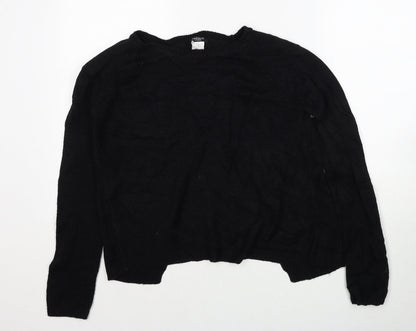 La Redoute Womens Black Round Neck Acrylic Pullover Jumper Size 6 - Size 6-8
