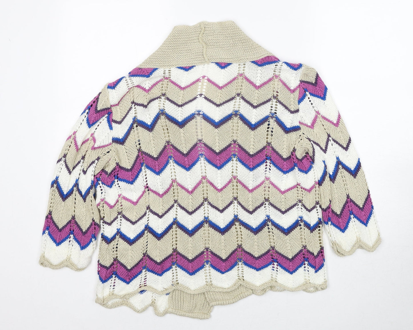 Womens UK Size 10 Damart Multicoloured Cardigan Jumper