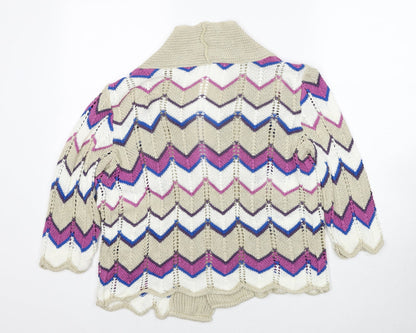 Womens UK Size 10 Damart Multicoloured Cardigan Jumper