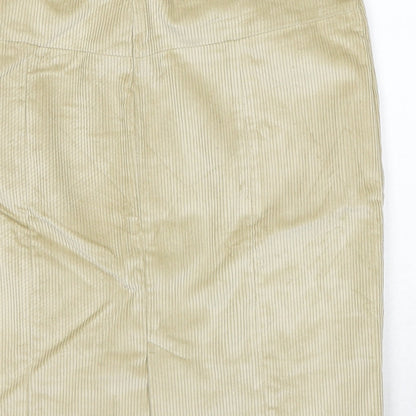 Peter Christian Womens Beige Cotton A-Line Skirt Size 12 Zip