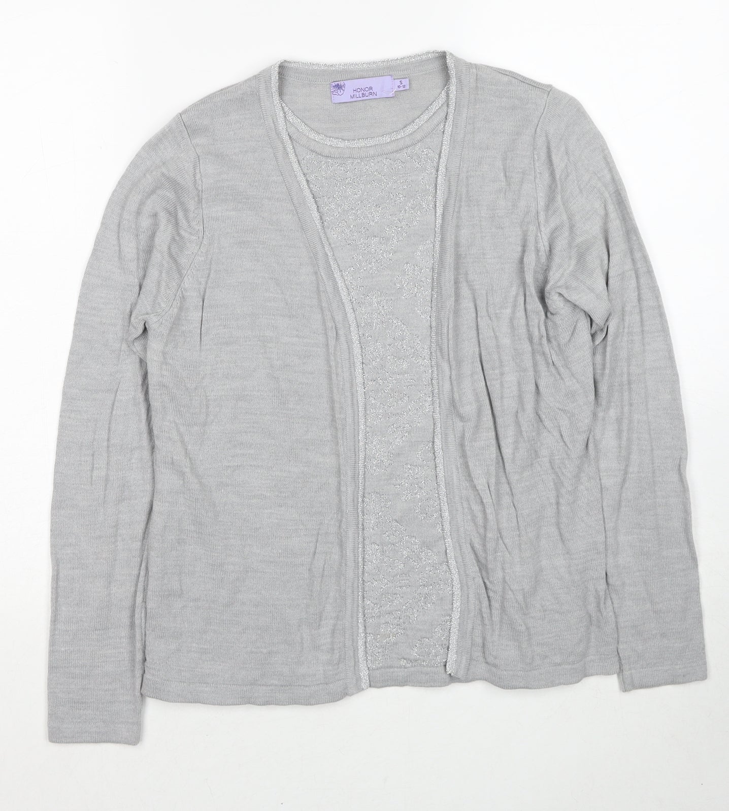 Womens UK Size 10 EWM Grey Pullover Jumper