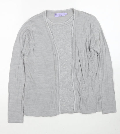 Womens UK Size 10 EWM Grey Pullover Jumper